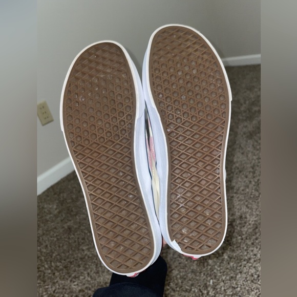 Vans Checkered Slip-Ons Pink/Cream Mens Size 9.5 - Picture 7 of 8